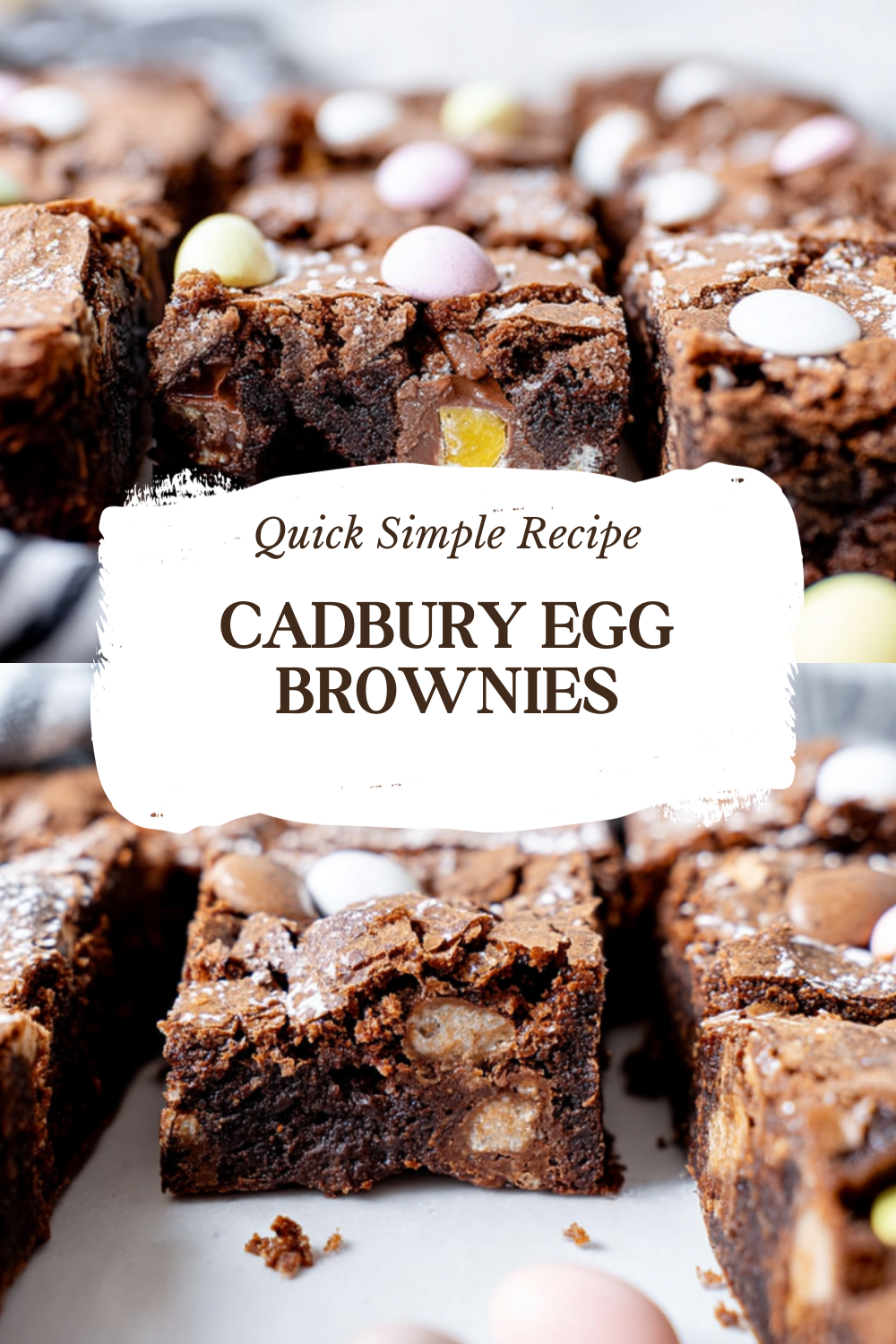 Cadbury Egg Brownies