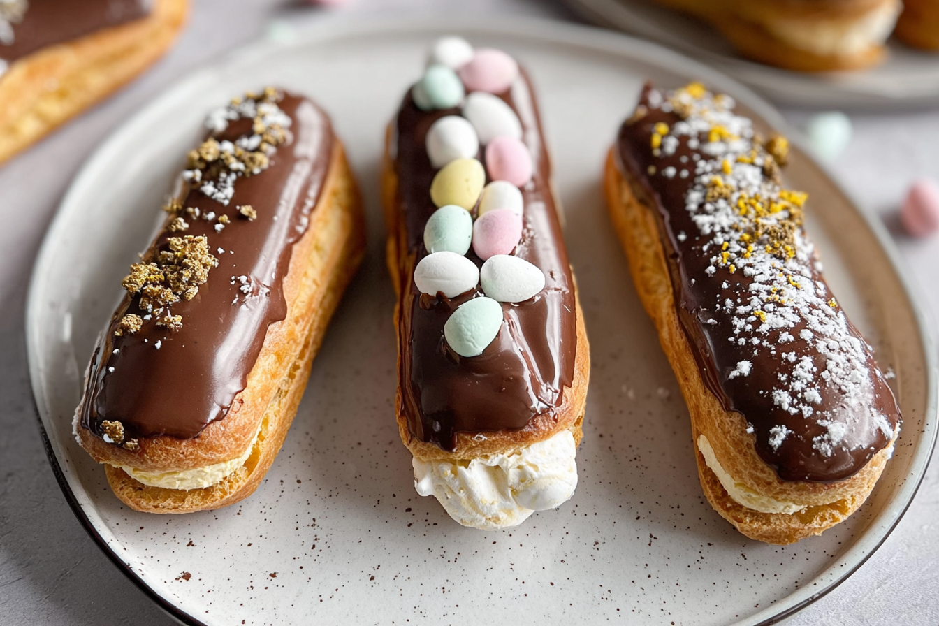 Cadbury Egg Eclairs