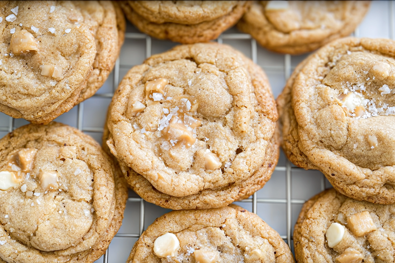 Salted Caramel Toffee Cookies