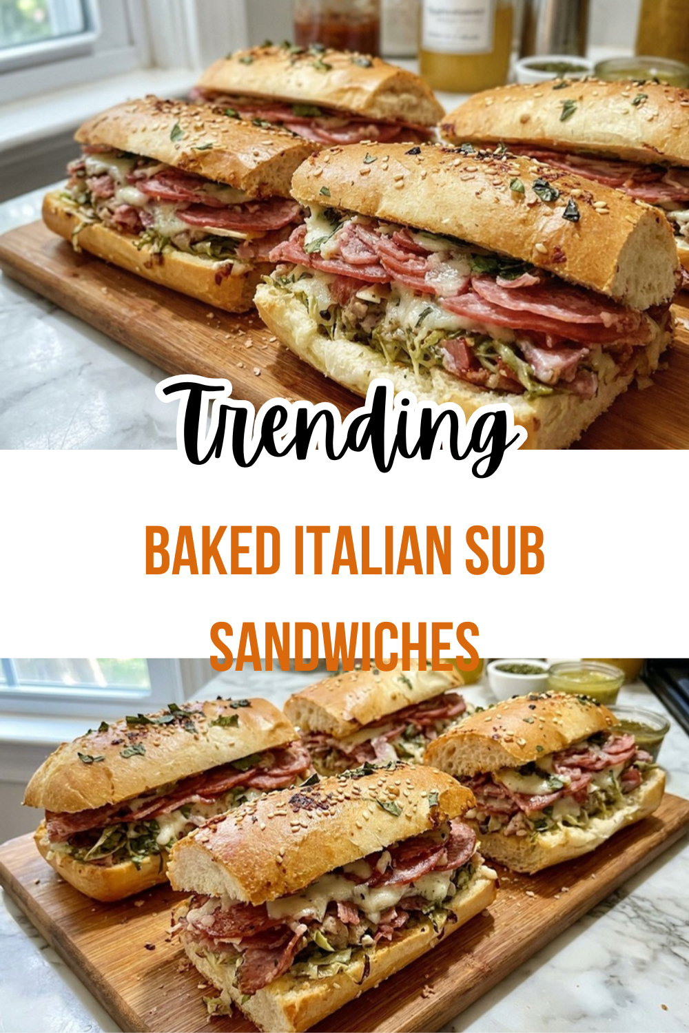 Baked Italian Sub Sandwiches