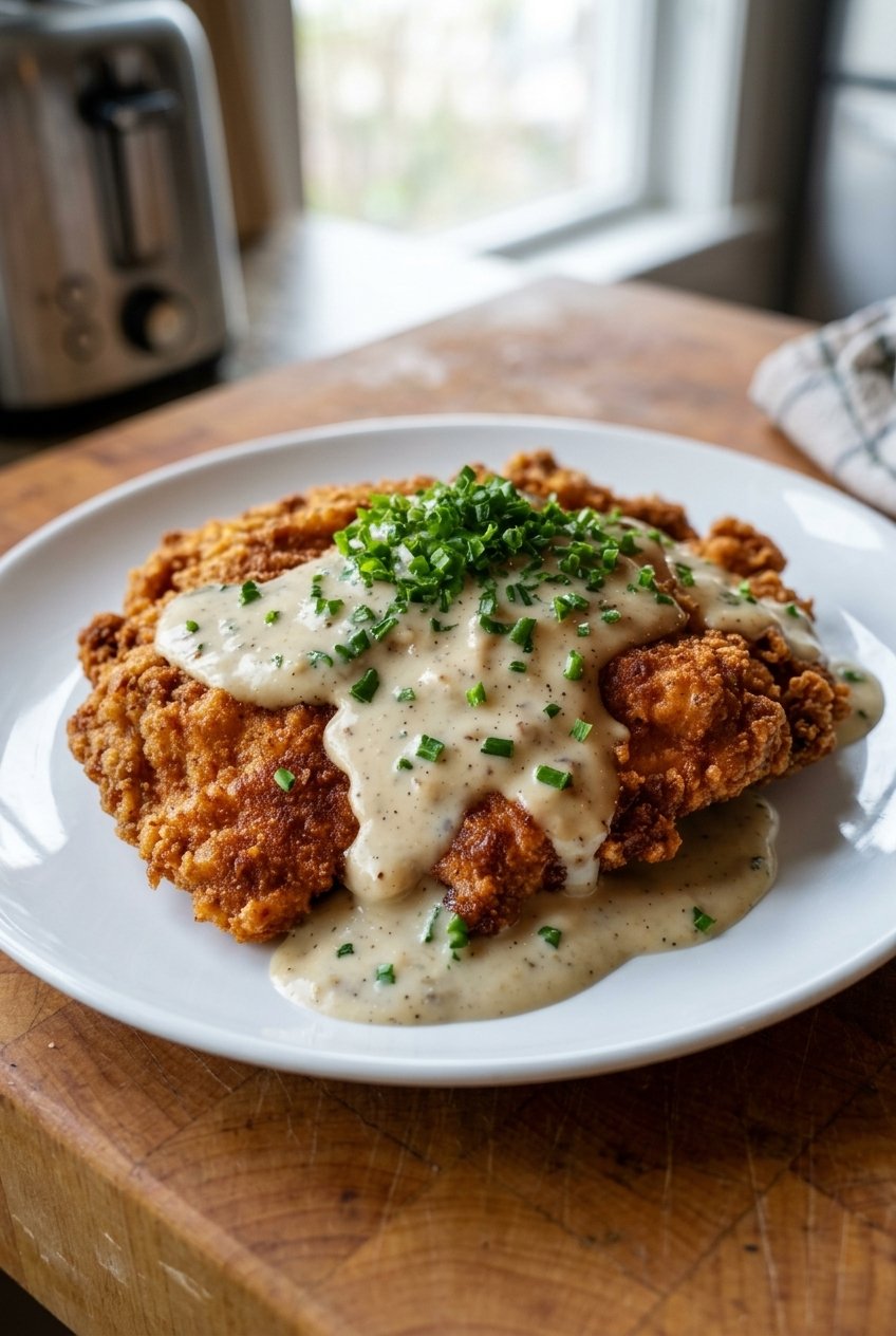 Chicken Fried Steak With Creamy Gravy