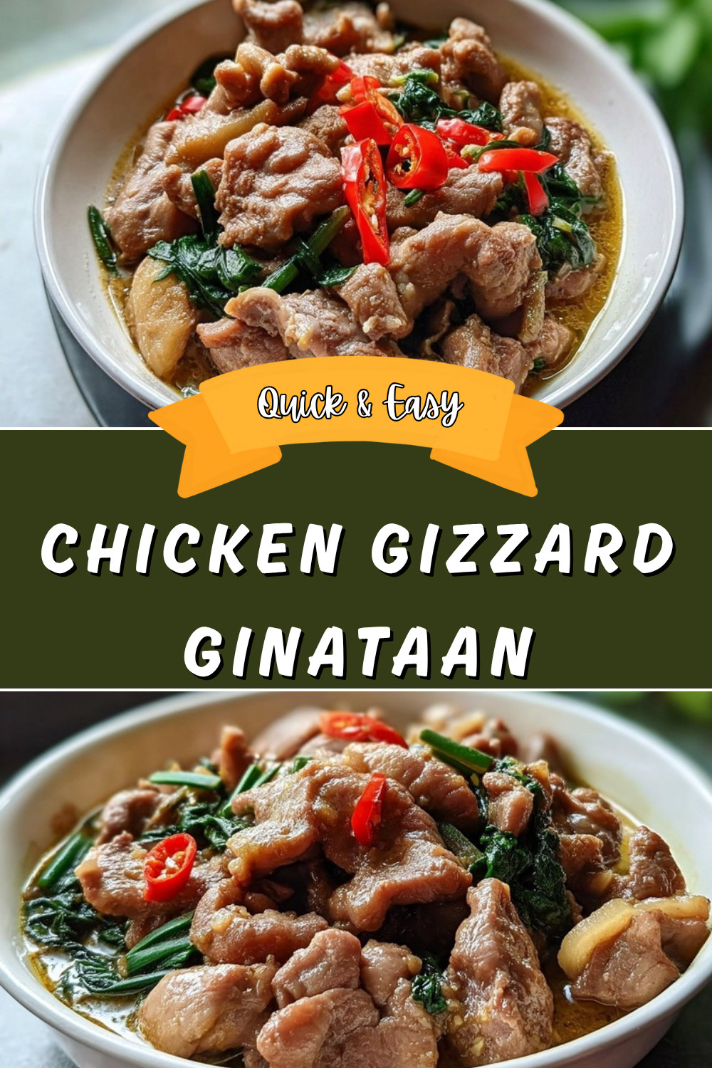 Chicken Gizzard Ginataan