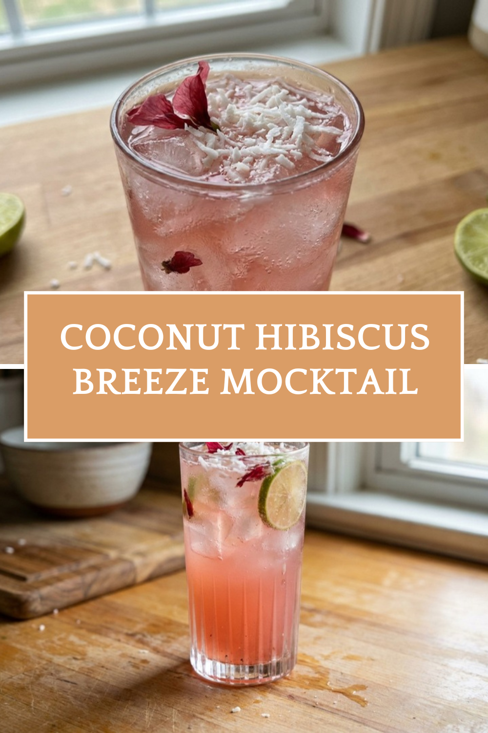 Coconut Hibiscus Breeze Mocktail