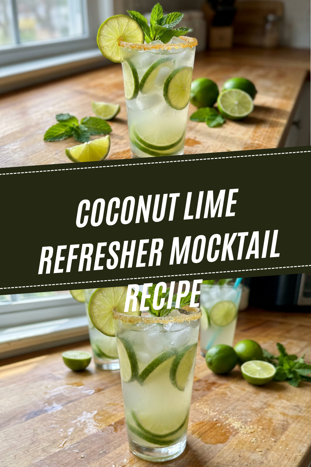 Coconut Lime Refresher Mocktail Recipe