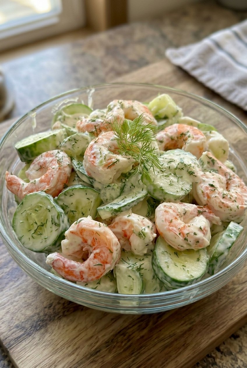 Creamy Cucumber Shrimp Salad Recipe 4 Creamy Cucumber Shrimp Salad