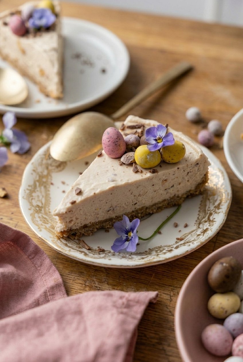 Easter No-Bake Mini Egg Cheesecake