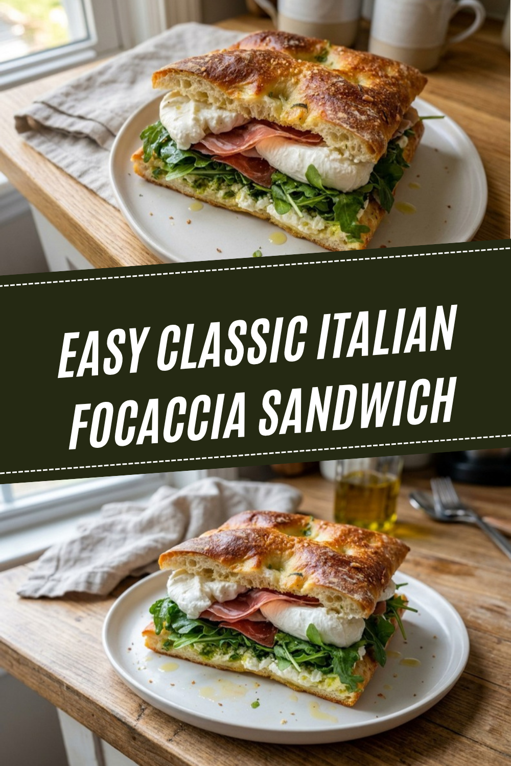 Easy Classic Italian Focaccia Sandwich
