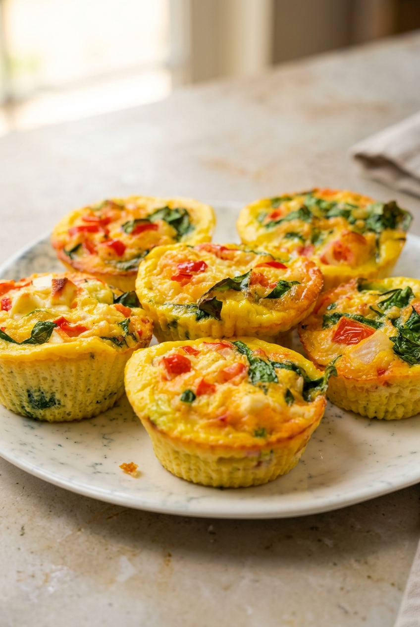 Easy Egg Muffins With Spinach And Feta