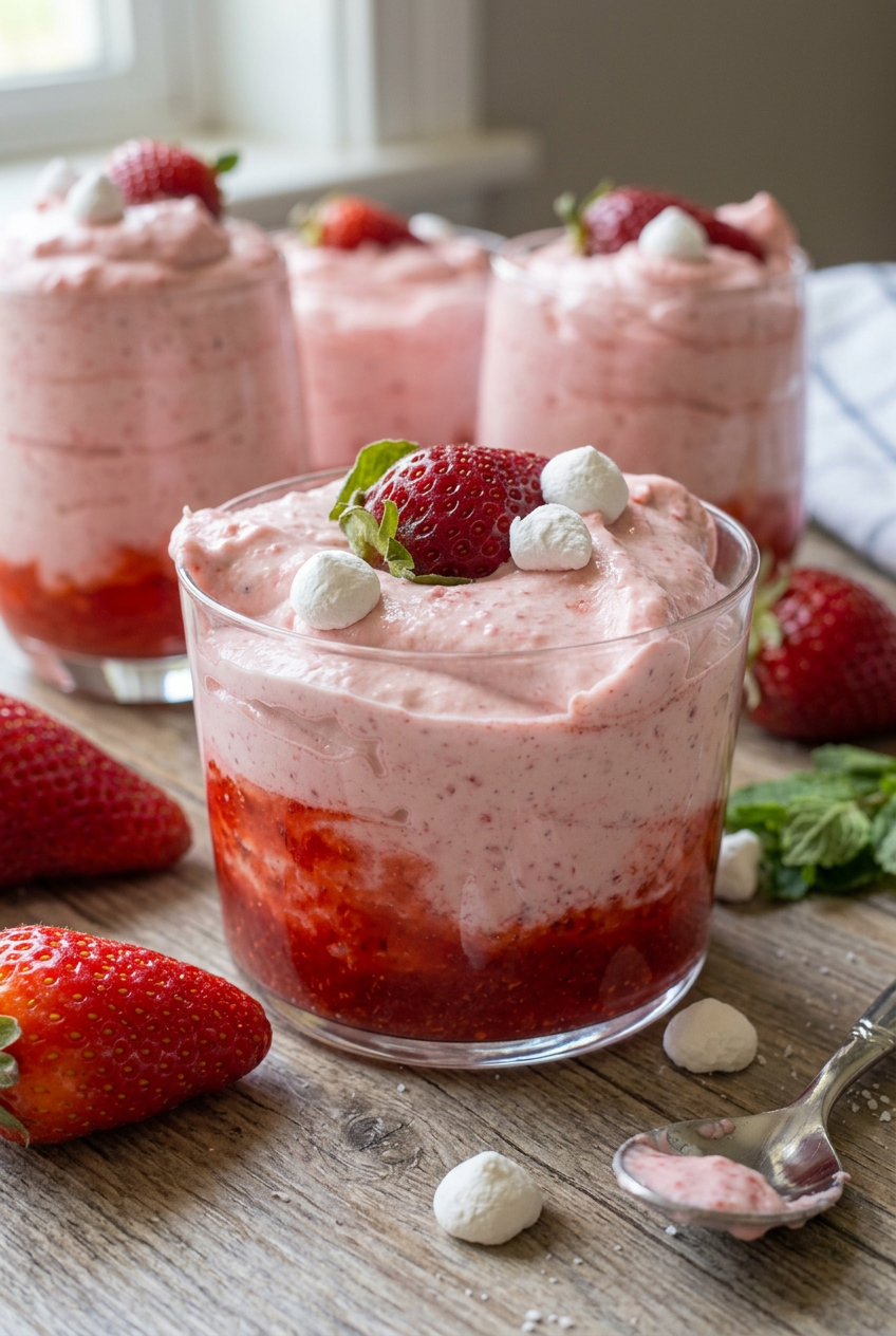 Easy Fresh Strawberry Mousse