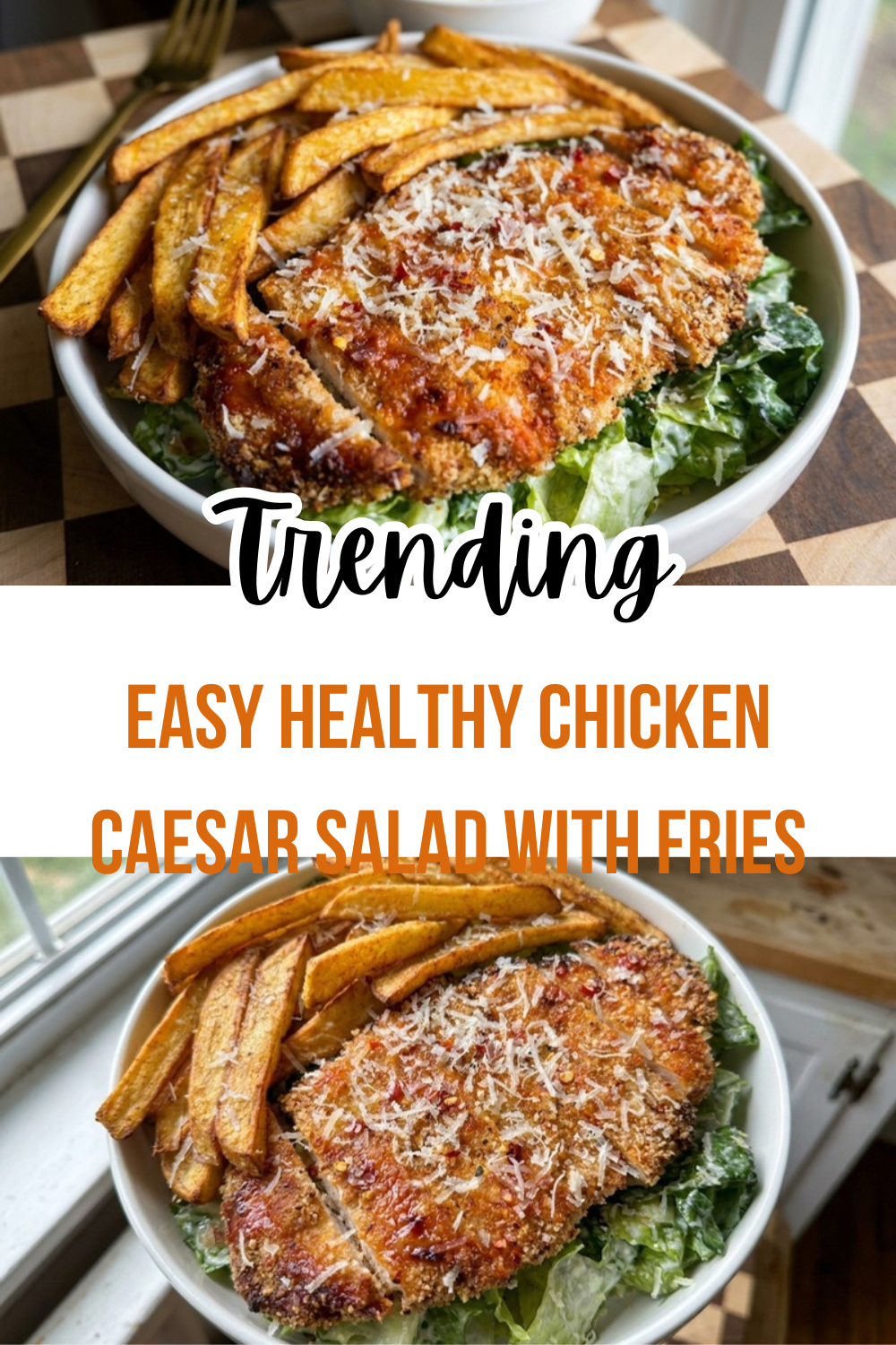 Healthy Chicken Caesar Salad with Crispy Fries 5 Easy Healthy Chicken Caesar Salad With Fries