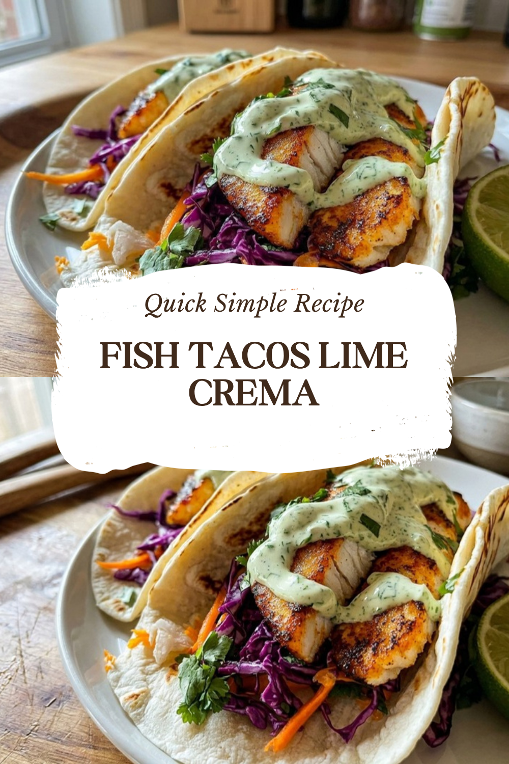 Fish Tacos Lime Crema