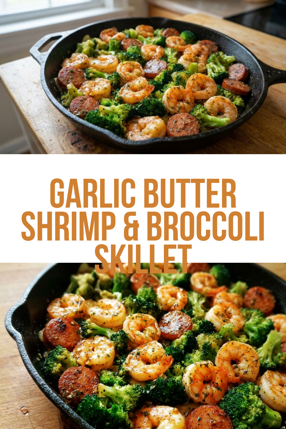 Garlic Butter Shrimp Broccoli Skillet 5 Garlic Butter Shrimp & Broccoli Skillet