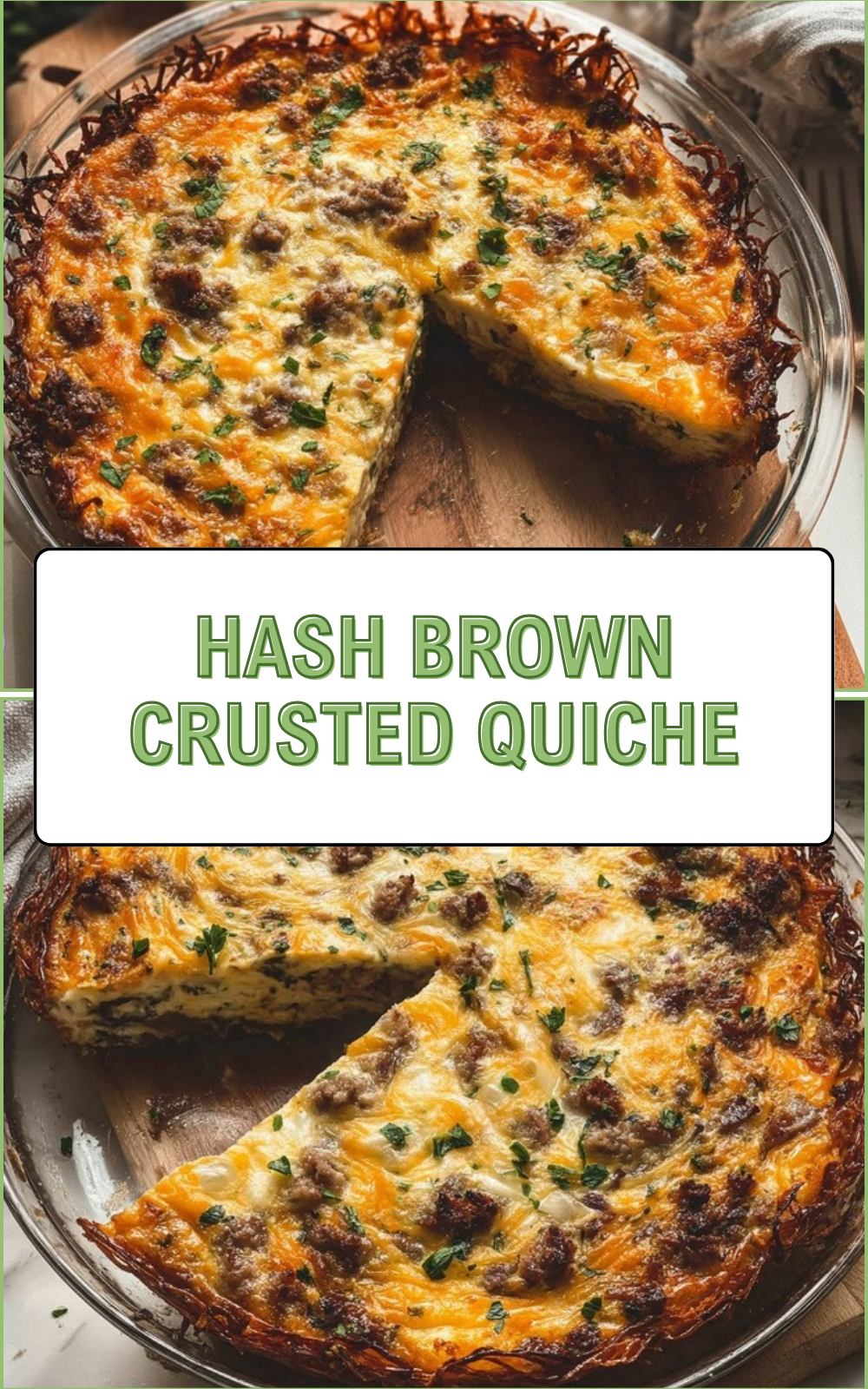 Hash Brown Crusted Quiche