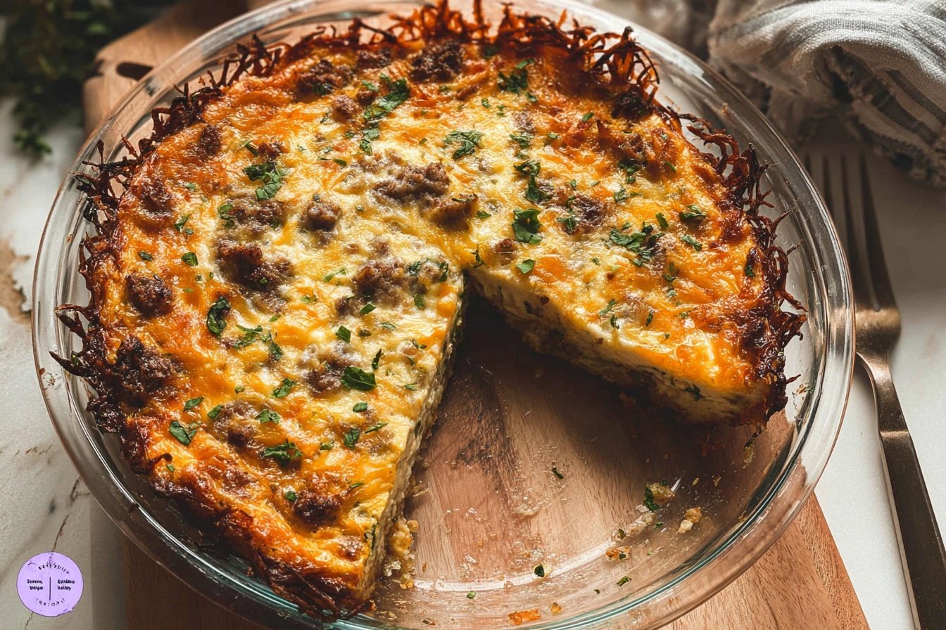 Hash Brown Crusted Quiche