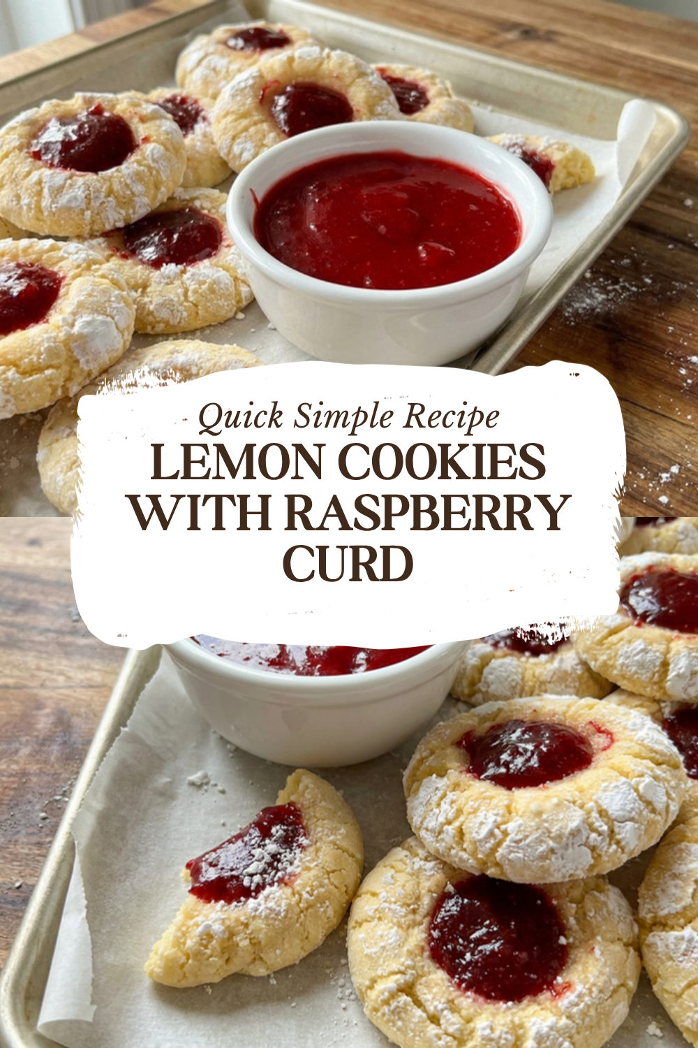 Lemon Cookies With Raspberry Curd