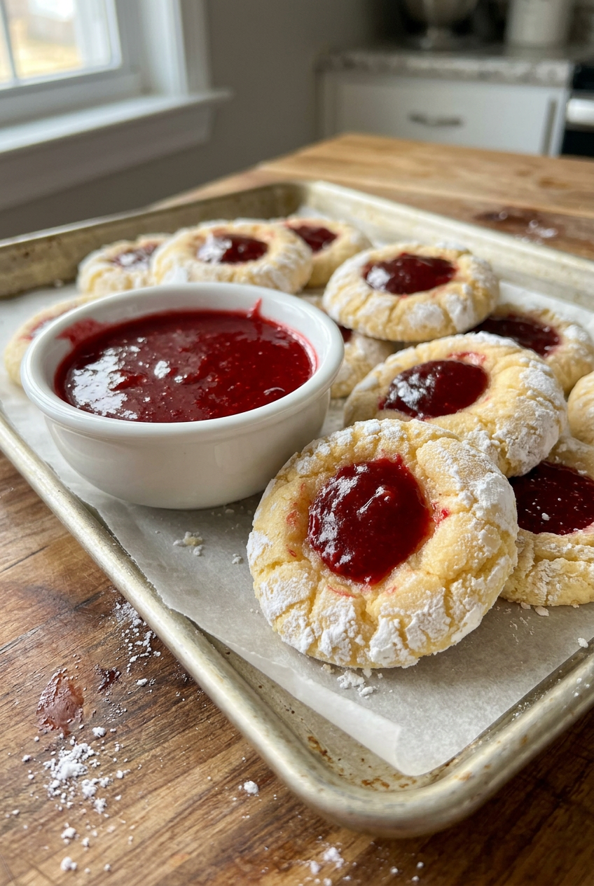 Lemon Cookies With Raspberry Curd