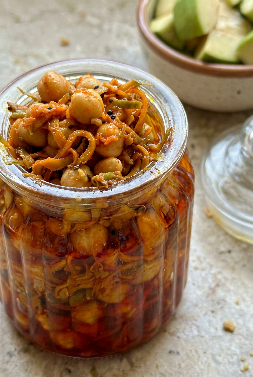 Mango Chickpea Pickle Recipe 4 Mango Chickpea Pickle