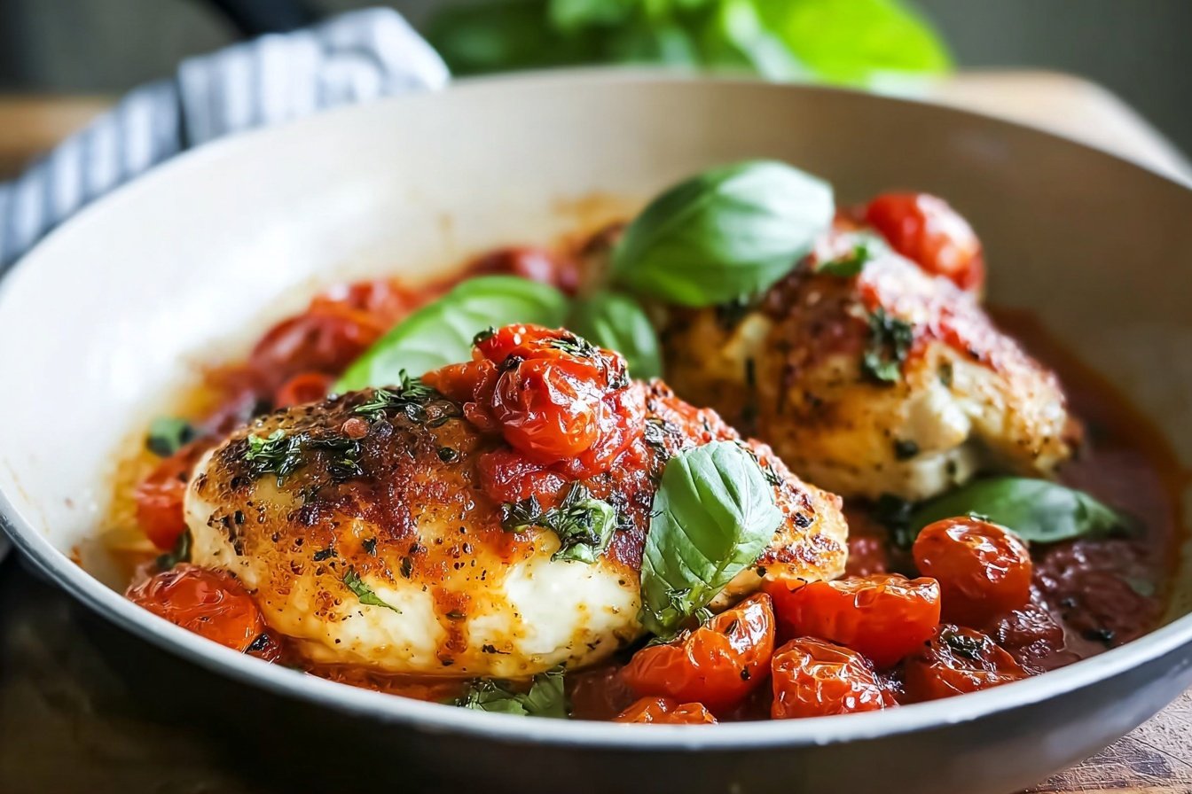 Mozzarella Stuffed Chicken Pomodoro