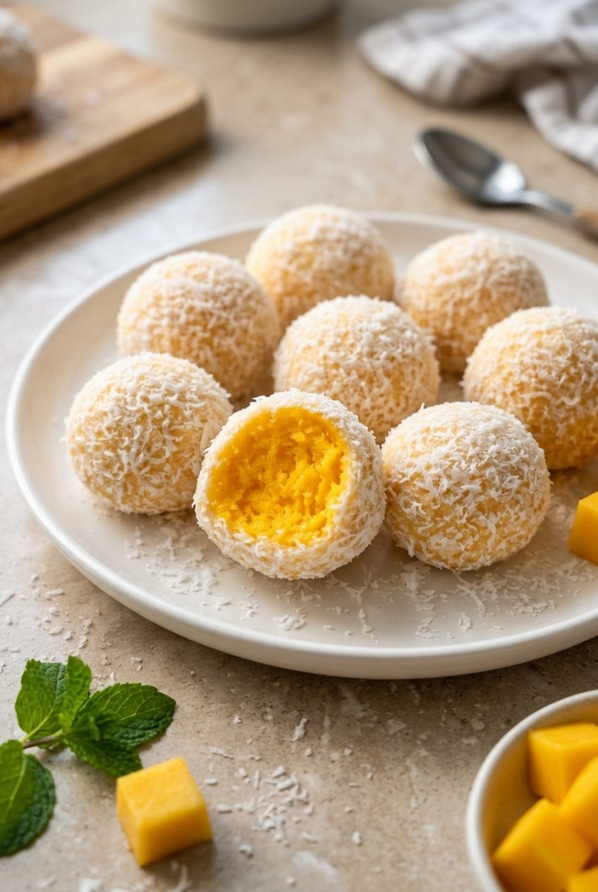 3 Ingredient Mango Truffles No Bake Super Easy 4 No Bake Mango Truffles Recipe
