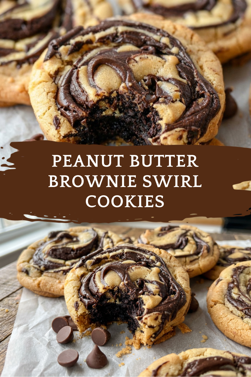 Peanut Butter Brownie Swirl Cookies