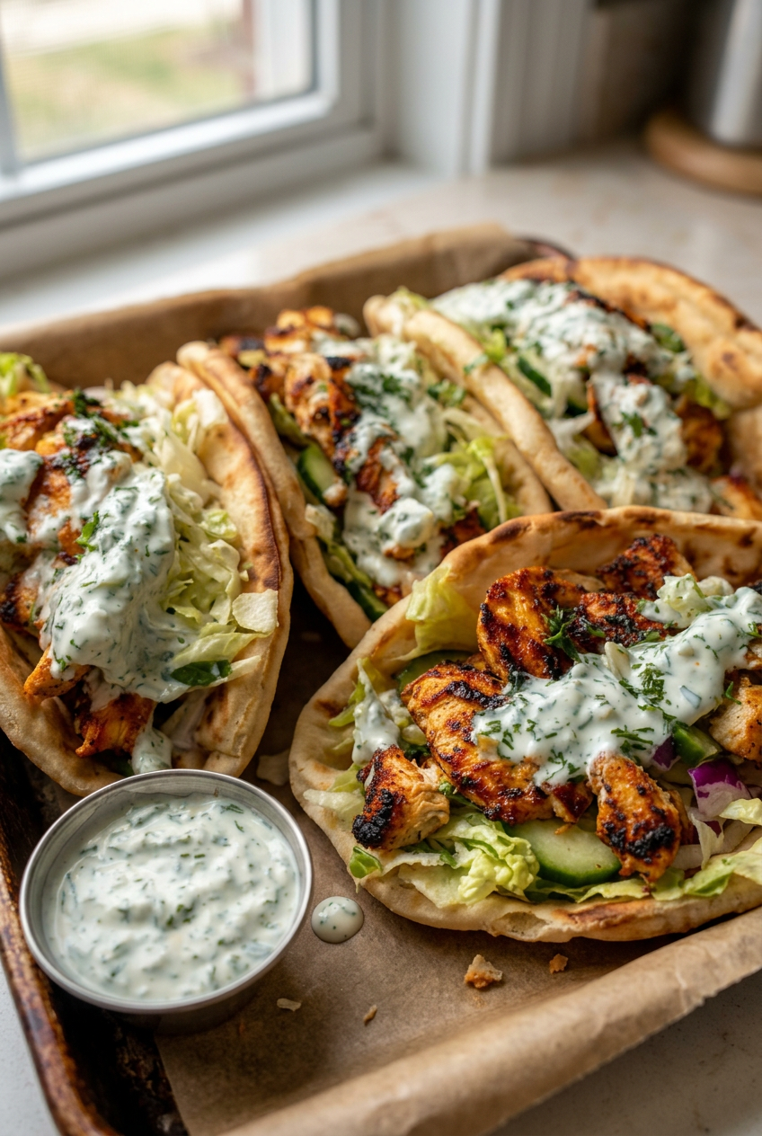 Sheet Pan Chicken Pitas With Herby Ranch