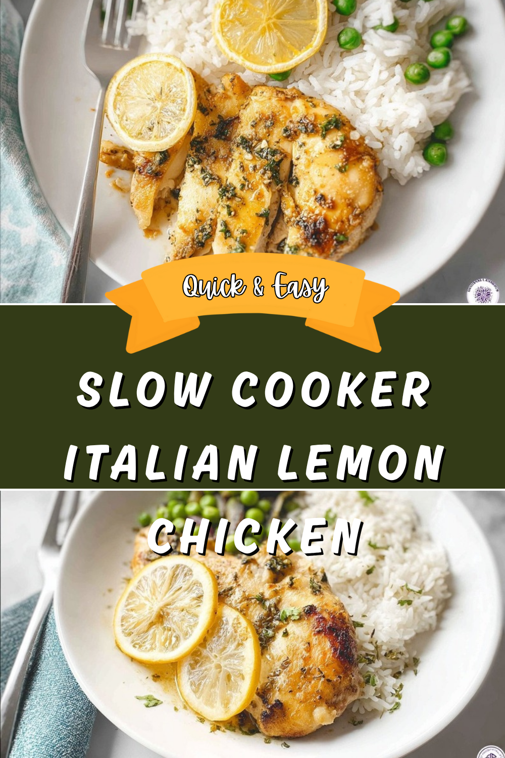 Slow Cooker Italian Lemon Chicken