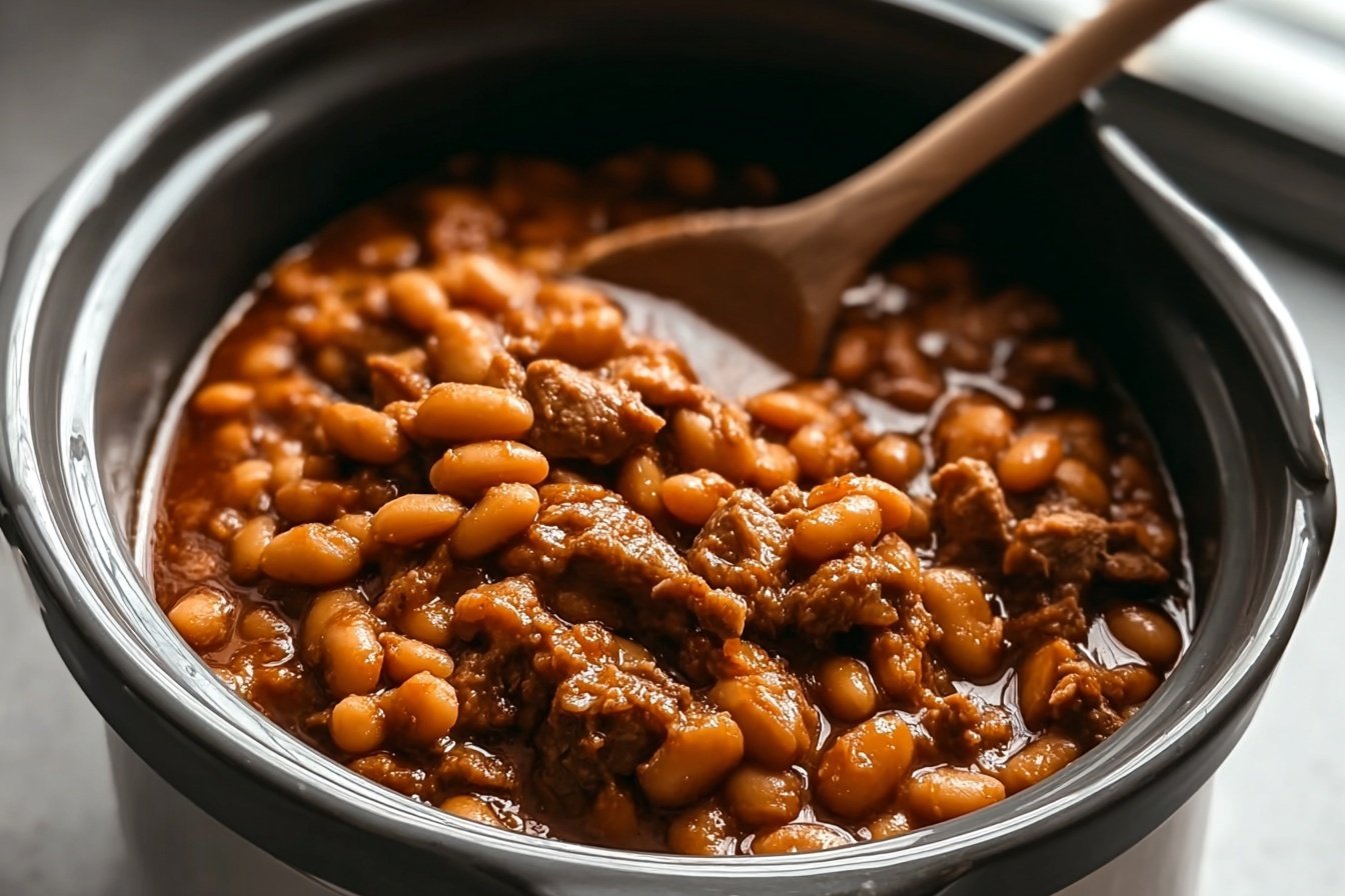 Slow Cooker Pork And Beans