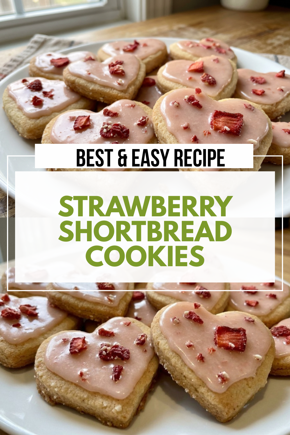 Strawberry Shortbread Cookies