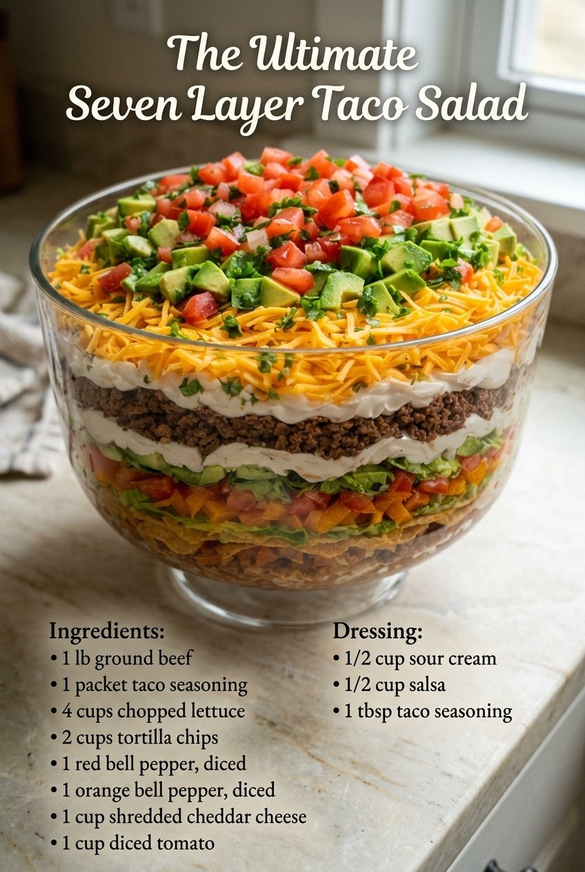The Ultimate Seven Layer Taco Salad
