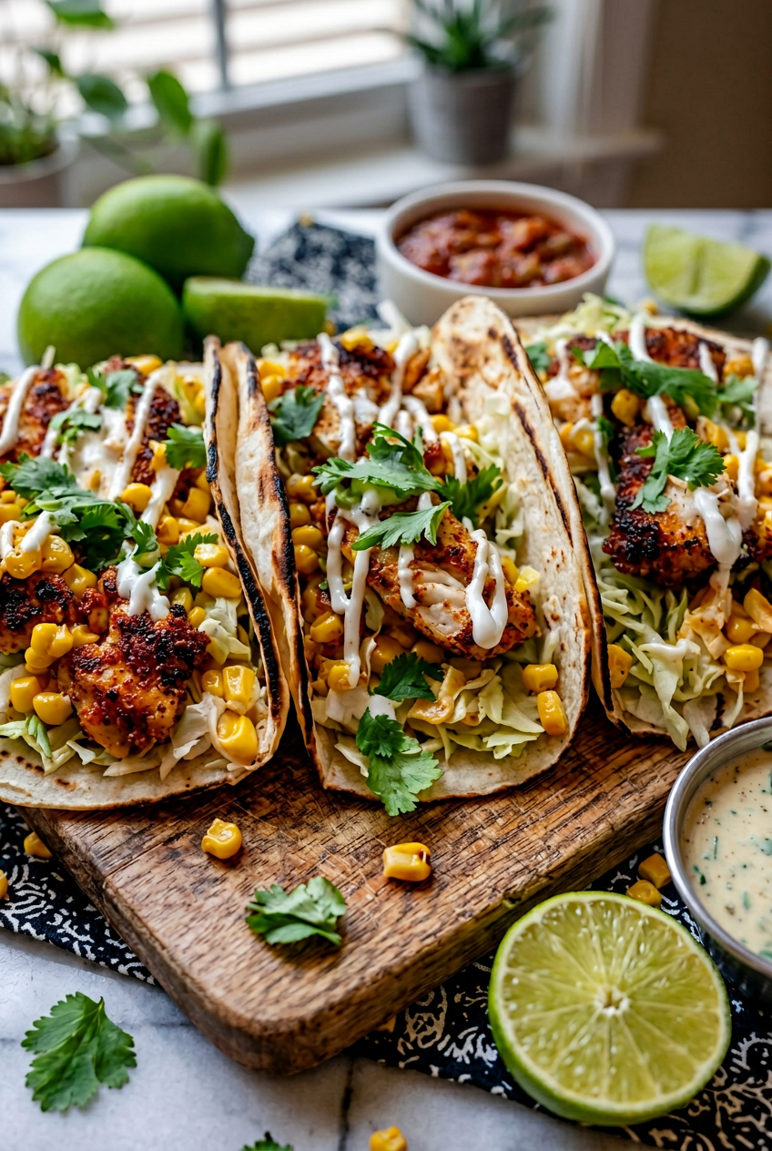 Weeknight Fish Tacos Recipe 4 Tilapia Fish Tacos With Chipotle Lime Crema