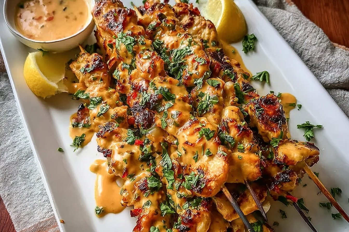 Bang Bang Chicken Skewers Recipe 4 30-Minute Bang Bang Chicken Skewers