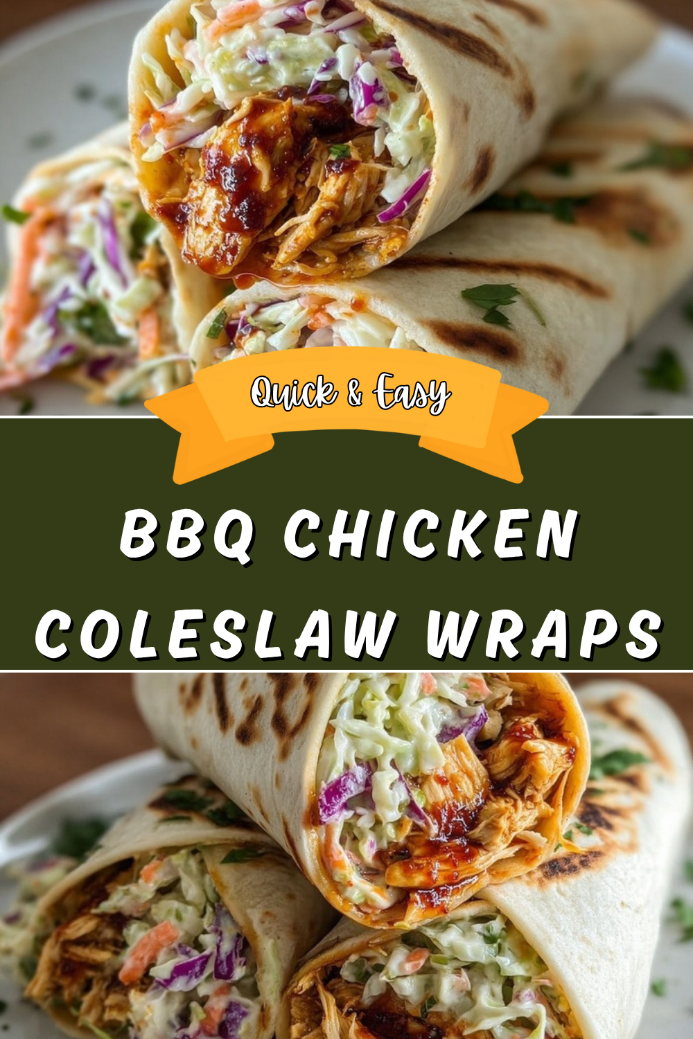 BBQ Chicken Wraps Quick Recipe for Busy Weeknights 3 Bbq Chicken Coleslaw Wraps