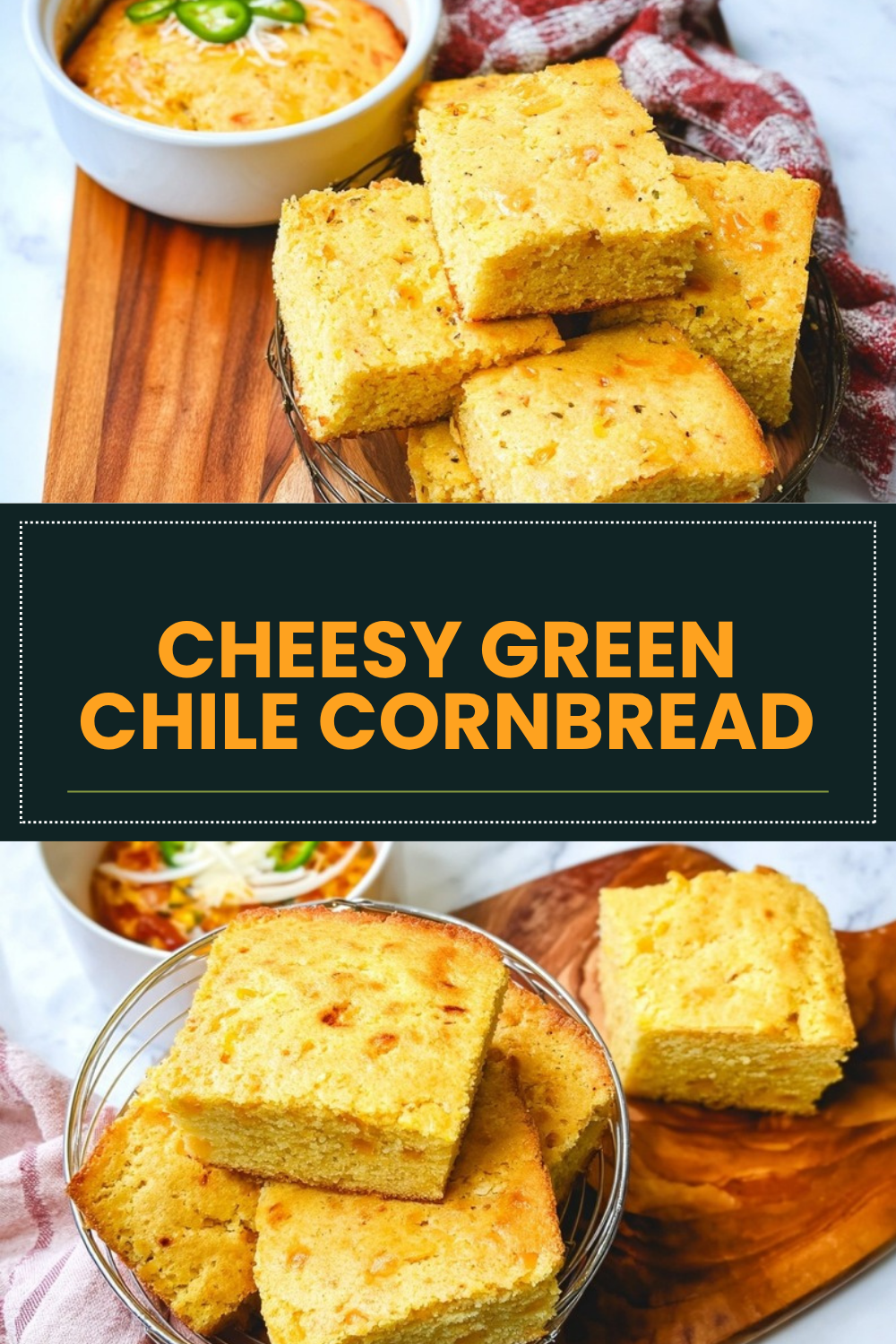 Cheesy Green Chile Cornbread