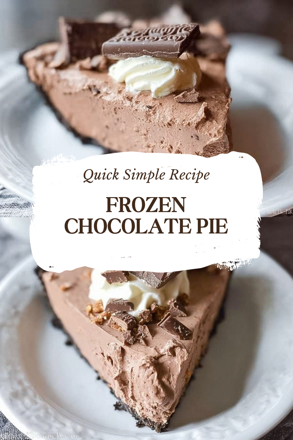 Frozen Sweet Chocolate Pie Recipe 5 Frozen Chocolate Pie