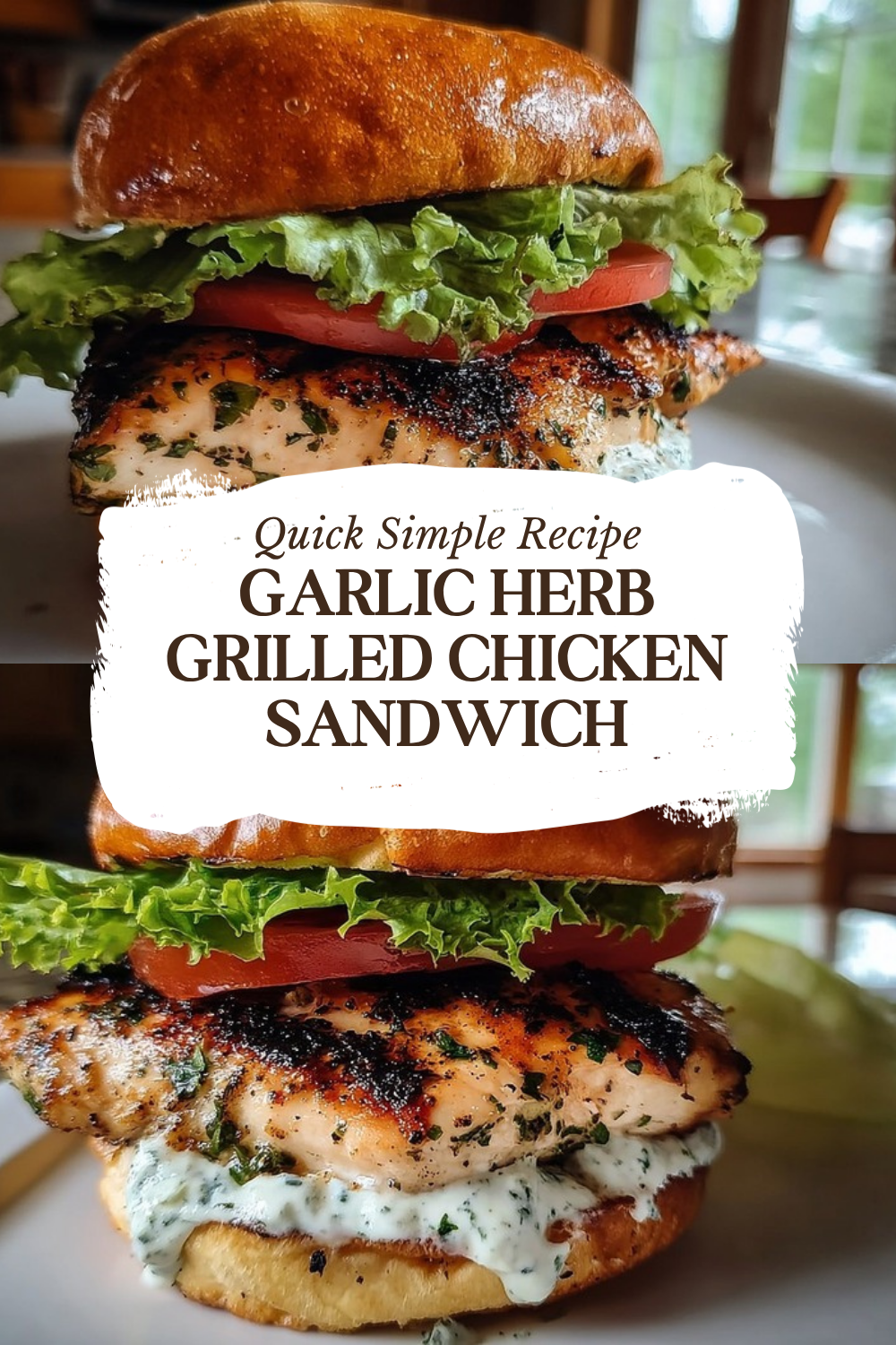 Grilled Italian Chicken Sandwich with Garlic and Herbs 5 Garlic Herb Grilled Chicken Sandwich