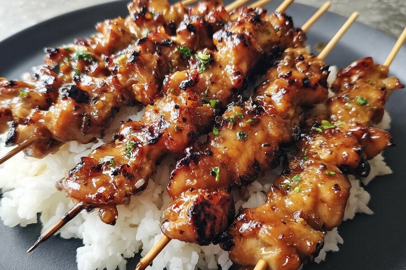 Teriyaki Chicken Skewers Recipe: Simple Grill Instructions 4 Grilled Teriyaki Chicken Skewers