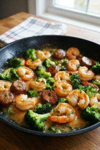 Garlic Butter Shrimp Sausage And Broccoli 3.png