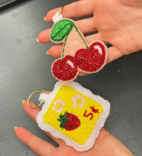10 Embroidery Keychains Free Patterns for Personalized Keys and Bags 7 10 Embroidery Keychains Free Patterns, 7. Bead Embroidery Keychains For Beginners