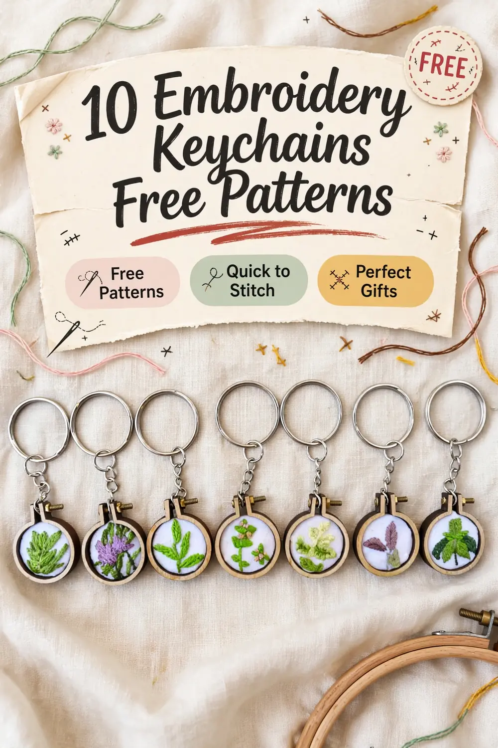 Home 5 10 Embroidery Keychains Free Patterns
