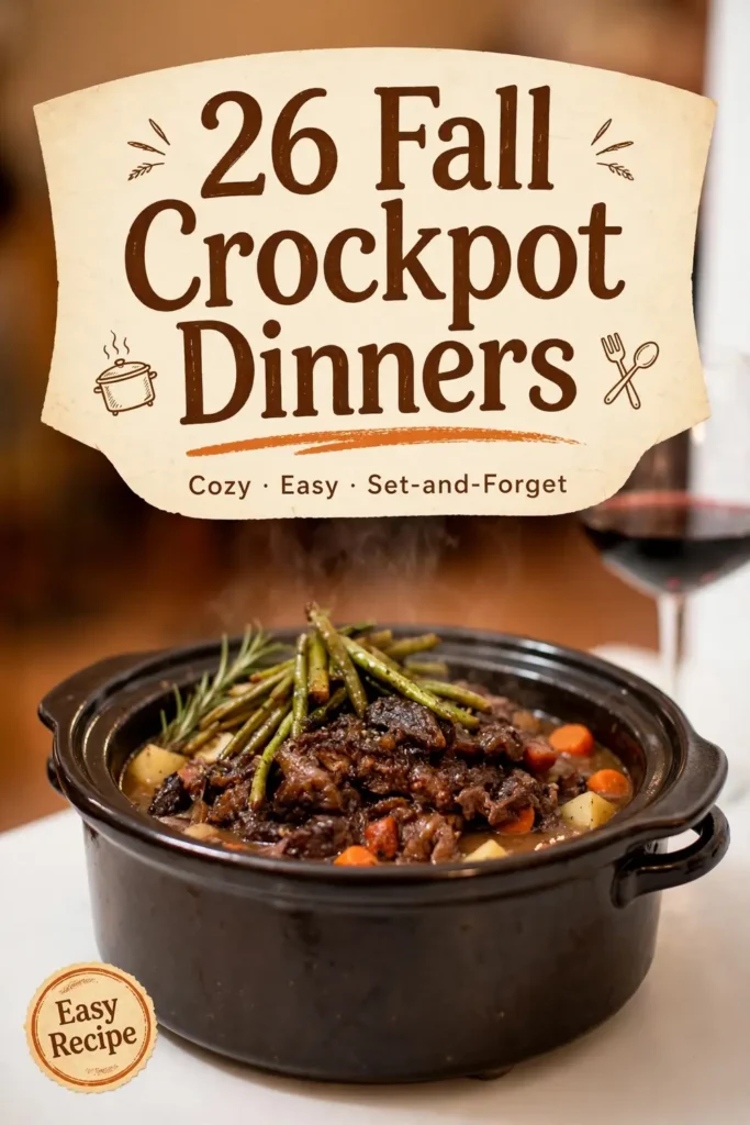 26 Fall Crockpot Dinners