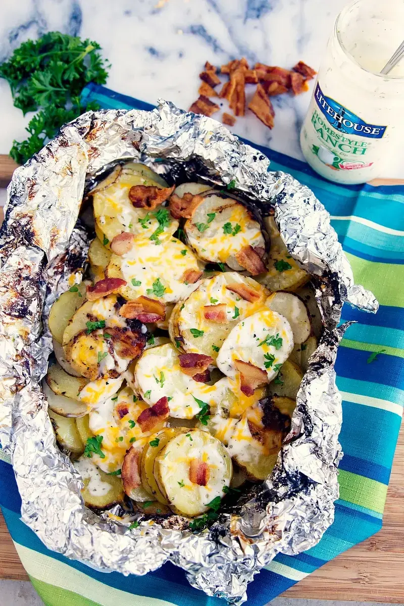40 Of The Best Camping Recipes To Enjoy This Summer, 20. Ranch Grilled Potatoes