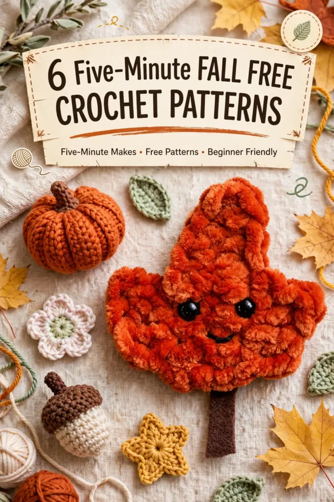 6 Five-Minute Fall Free Crochet Patterns