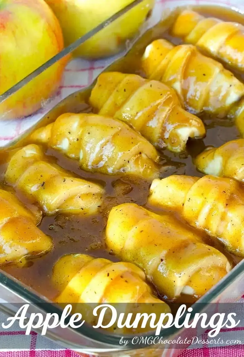 Apple Dumplings Made Easy with Crescent Rolls 6 Apple Dumplings
