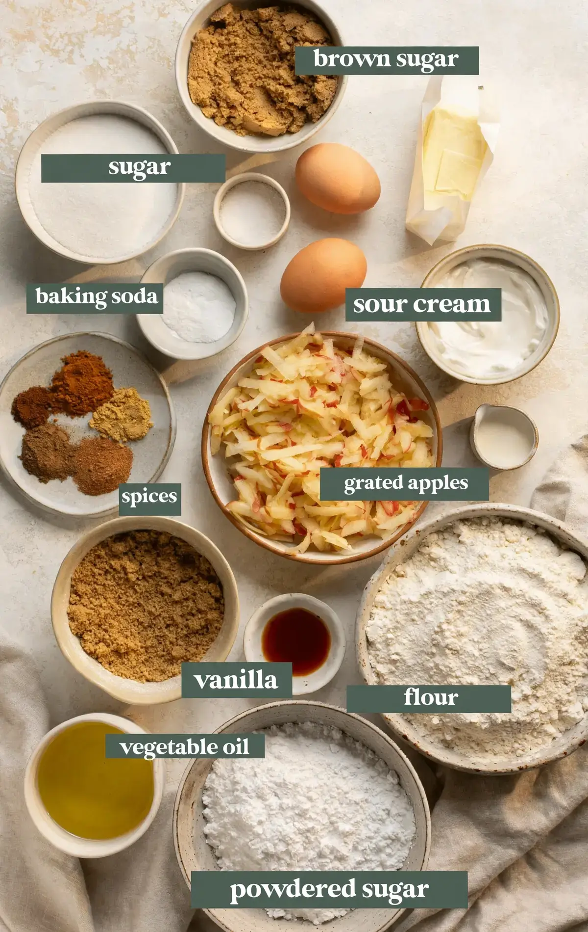 Apple Spice Cake With Brown Sugar Icing, Ingredient Notes