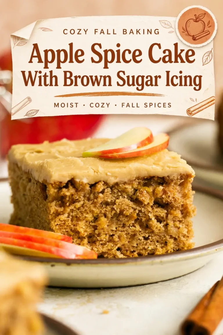 Apple Spice Cake With Brown Sugar Icing