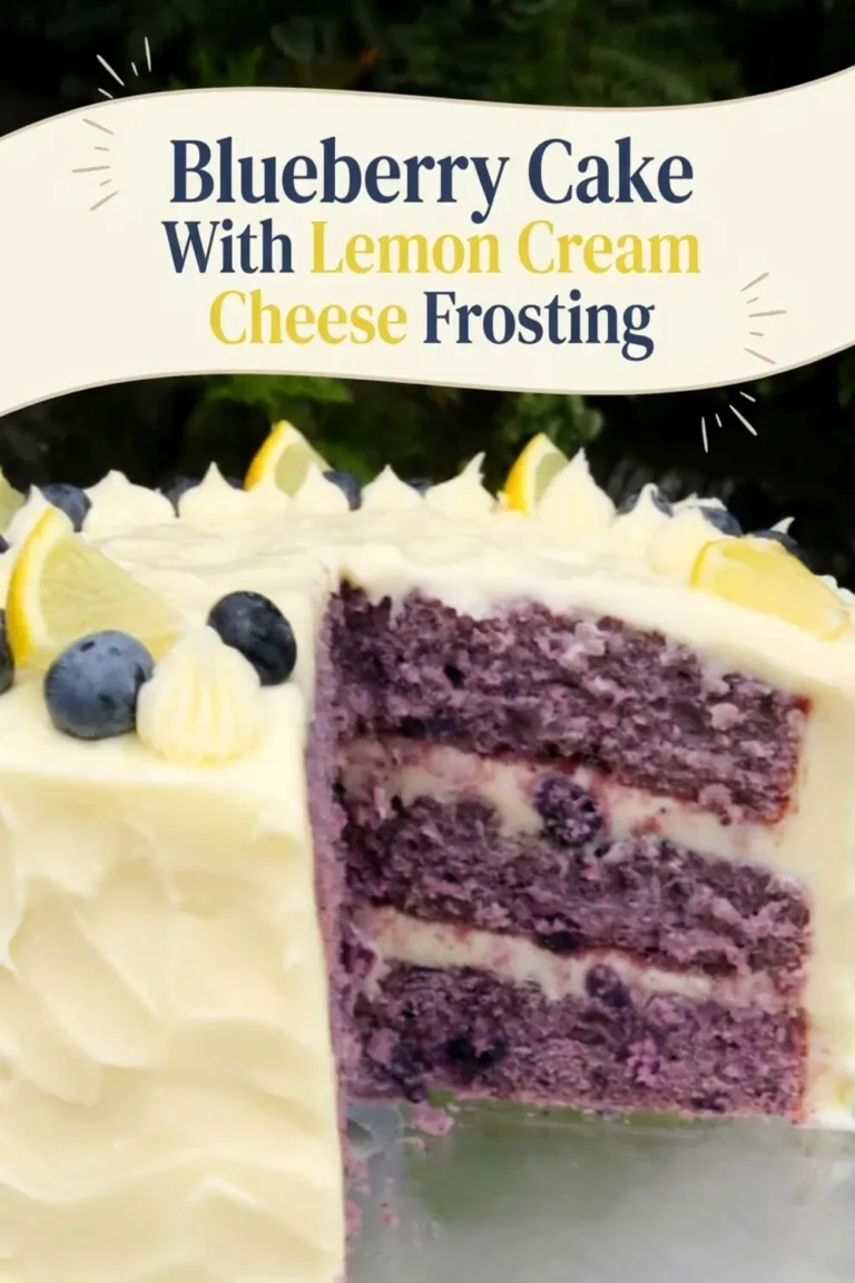 Blueberry Cake With Lemon Cream Cheese Frosting