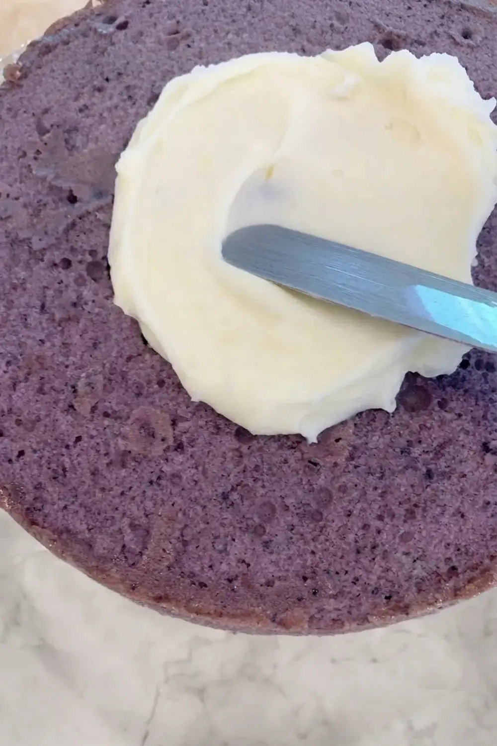 Blueberry Cake With Lemon Cream Cheese Frosting, Preparing the Blueberry Layer Cake Batter and Baking