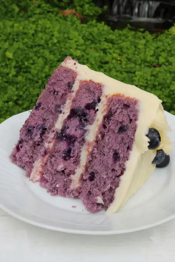 Blueberry Cake With Lemon Cream Cheese Frosting, Preparing the Blueberry Layer Cake Batter and Baking