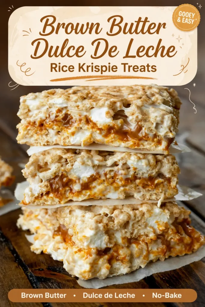 Brown Butter Dulce De Leche Rice Krispie Treats