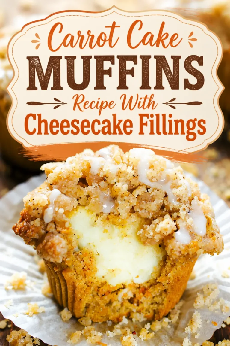 Carrot Cake Muffins Recipe With Cheesecake Fillings